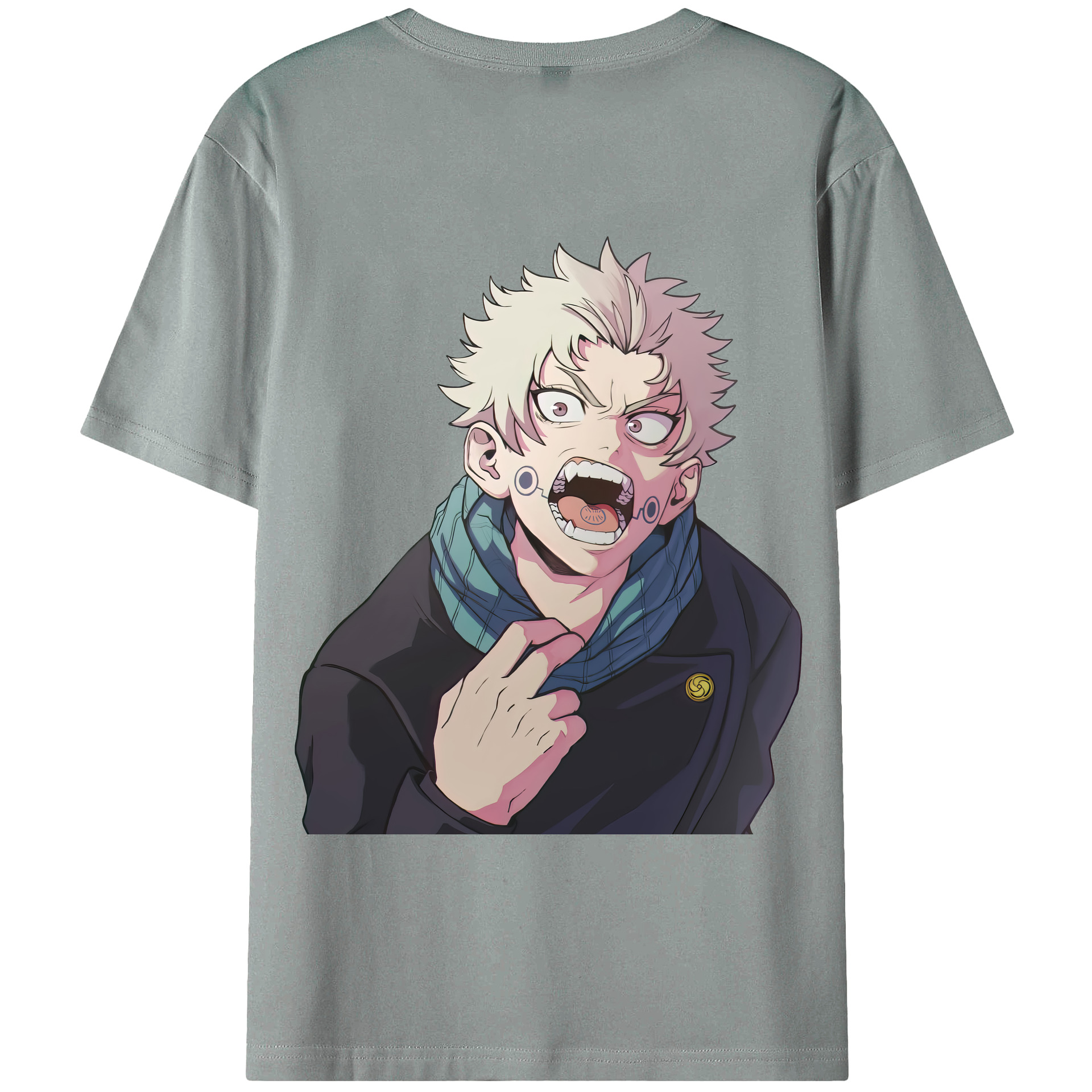 （画像用） 呪術廻戦 Jujutsu Kaisen 綿100％ メンズ半袖Tシャツ（バックプリント） 通気性